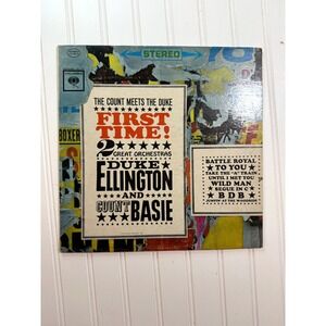 Vintage Duke Ellington & Count Basie First Time Jazz LP Vinyl Record